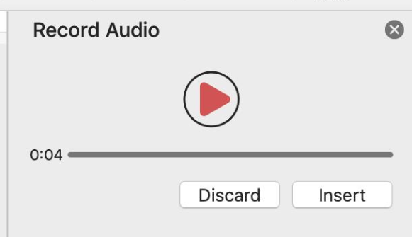 Image of audio feature in PowerPoint.