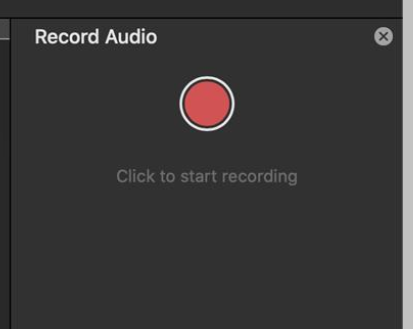 Recording audio for PowerPoint screenshot.