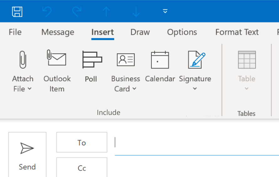 Image shows the create polls in email feature.