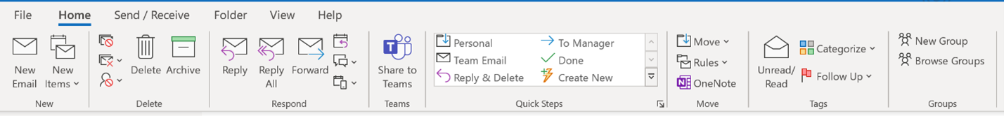 Share emails from Outlook.