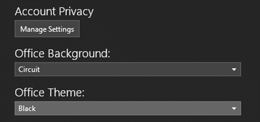 Dark mode account privacy.
