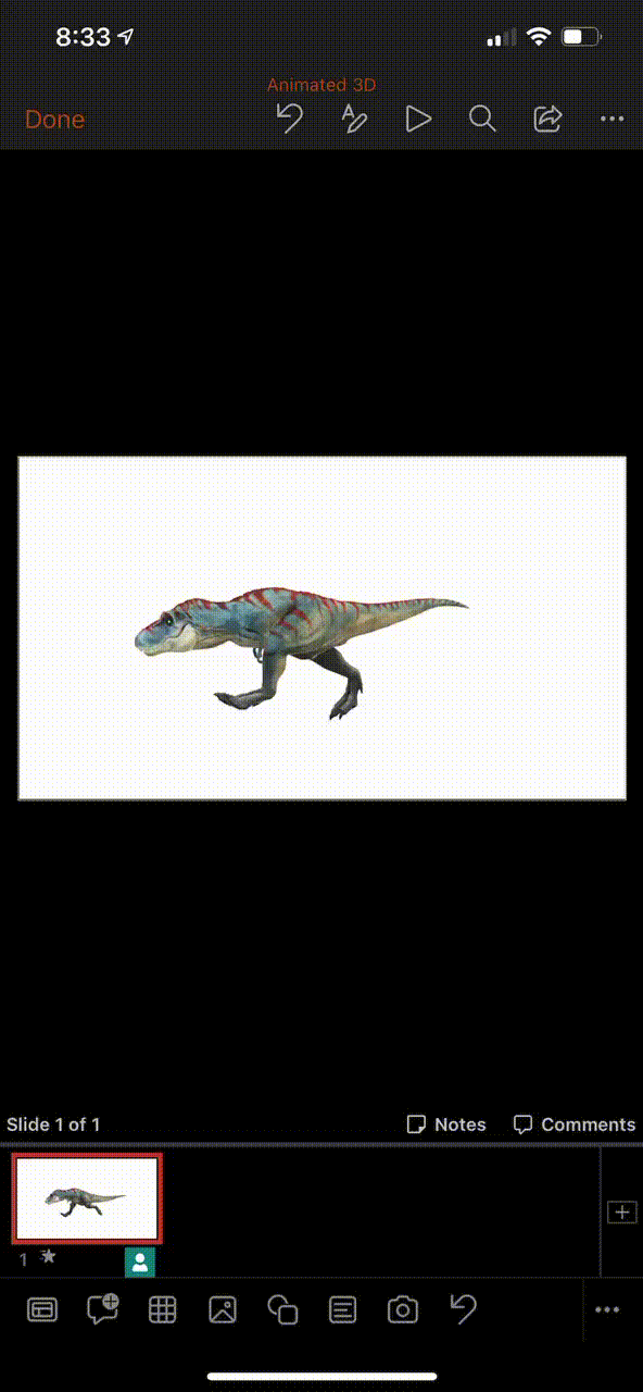 Animación 3D de un tiranosaurio rex caminando