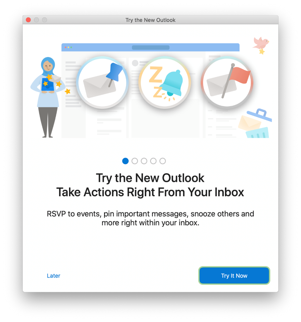 Try the New Outlook onboarding flow