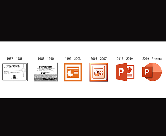 PowerPoint product logos through the years (1987 to present)
