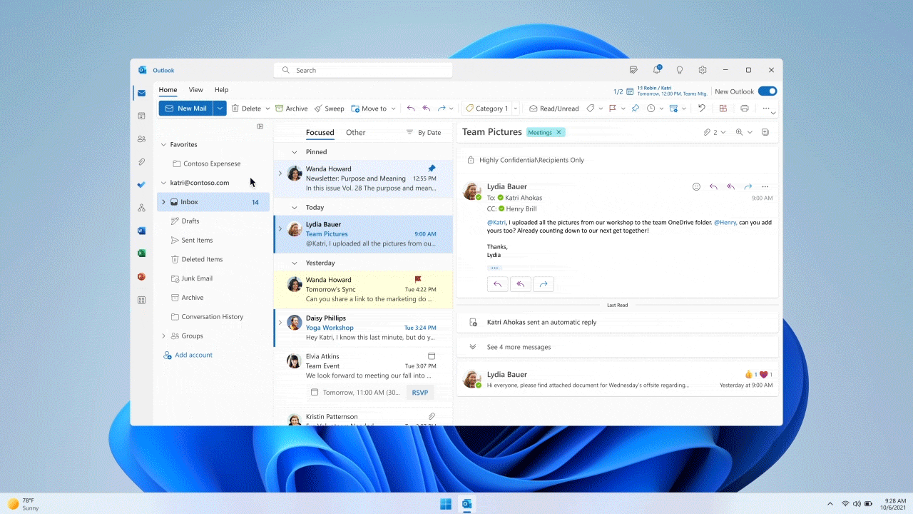 A look at the New Outlook for Windows