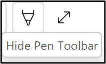 Mostra/Nascondi barra degli strumenti penna