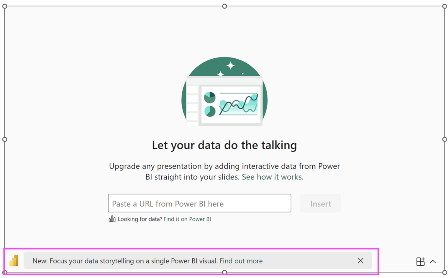 What's new banner in Power BI