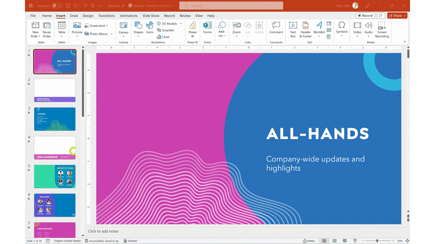 Using PowerPoint's Animated GIF Function
