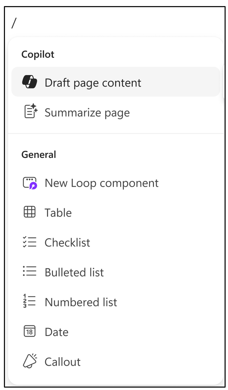 Add a new page options