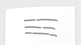 Animated image showing handwriting straightening in OneNote.